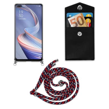 Oppo A92s Etui Cover Kæde (Blå)