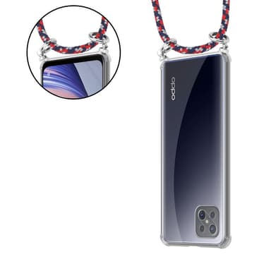 Oppo A92s Etui Cover Kæde (Blå)