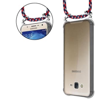 Samsung Galaxy J7 2015 Etui Cover Kæde (Blå)