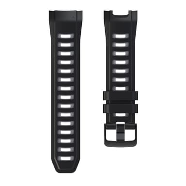 Silikone urrem udskiftning til Garmin Instinct 2X Solar Band, 22 mm Sort+grå