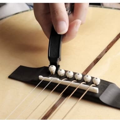 3 i 1 værktøjer til skift af guitarstrenge Sort