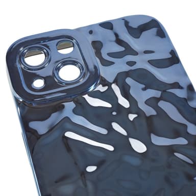 Til iPhone 15 Plus TPU Etui Elektroplating Rynket Ujævn Telefon Cover