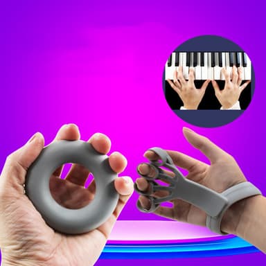 50LB Finger Grip Strengthener och Hand Grip Ring Set Sort