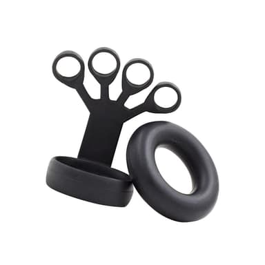 50LB Finger Grip Strengthener och Hand Grip Ring Set Sort
