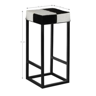 WOMO-DESIGN Barstol Sopron 35x75 cm Ægte læder og metal