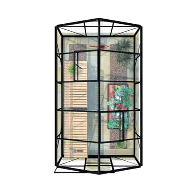 Lykke Drivhus Glas 6,2m2, sort
