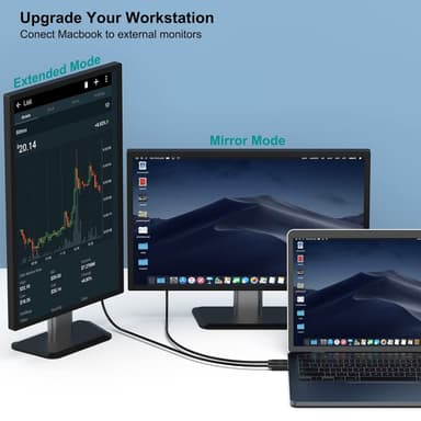 NÖRDIC 1,5 m USB-C til Displayport-kabel UHD 4K 60Hz DP 1,2 21,6 Gbps HDCP Alt Mode Over USB-C, aluminiumsstik Space Grey