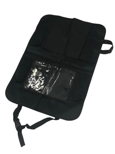 Oxford stof til bil bagsædet Organizer Kick Mats Protector Car Storage Organizer Sort