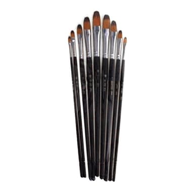 Nylon Pensel Pensler Maleri Akvarel oliemaling Akryl Gouache 9 stk