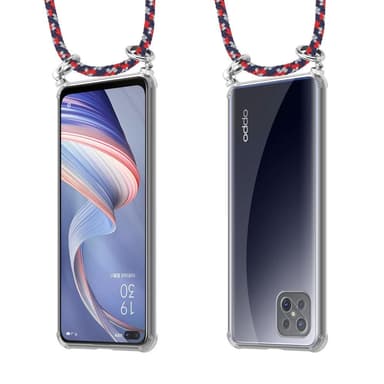 Oppo A92s Etui Cover Kæde (Blå)