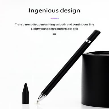 2 i 1 Stylus pen med skrivefunktion sort