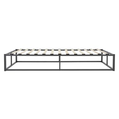 ML-Design metalseng sort, 90x200 cm, stålramme