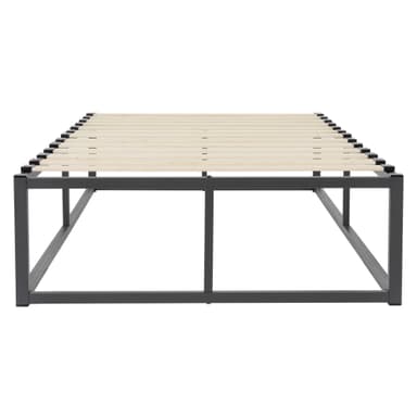 ML-Design metalseng sort, 90x200 cm, stålramme