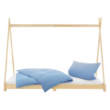ML Design BedTipi 90x200 cm med slidset ramme, natur