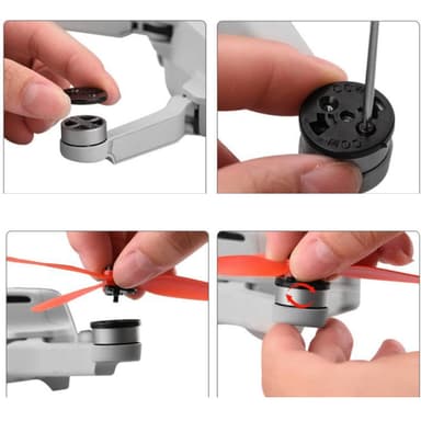2 par tre-bladede propeludskiftning til DJI MAVIC Mini 1/2 Sort
