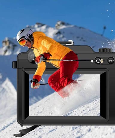 Digitalkamera 4K/48MP/18X digital zoom/autofokus/dobbeltkamera med 32GB TF-kort Grå
