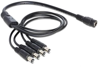 DeLOCK strømsplitter, en 5.5x2.1 mm 24V DC hun til fire 24V DC han, 0