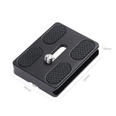 PU50 Kamera stativ monteringsplade Quick release plade til DSLR kamera Sort