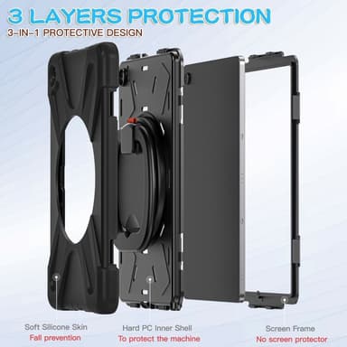 Til Samsung Galaxy Tab A9+ Etui PC+Silikone Tablet Cover