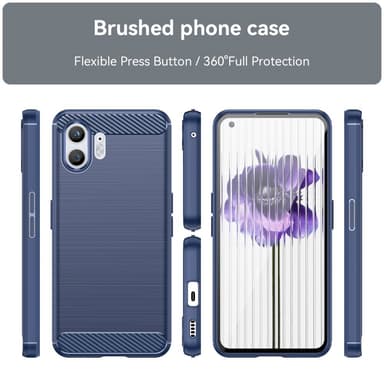 SKALO Nothing Phone (2) Armor Carbon Stødsikker TPU-cover - Blå