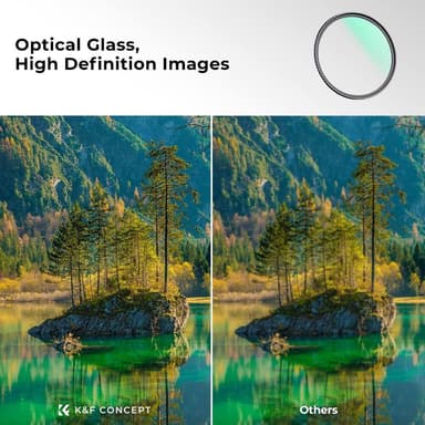 Kameralinsefilter UV-filter - linsebeskyttelse og forebyggelse af UV-stråler Gennemsigtig+sort 77 mm