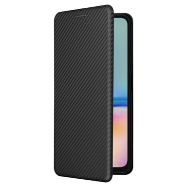 SKALO Samsung A05s 4G Carbon Fiber Pungetui - Sort
