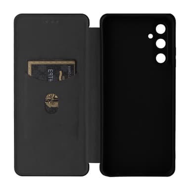 SKALO Samsung A05s 4G Carbon Fiber Pungetui - Sort
