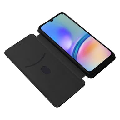 SKALO Samsung A05s 4G Carbon Fiber Pungetui - Sort