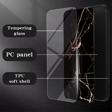 SKALO Samsung A05s 4G Marmor hærdet glas TPU Cover - #3