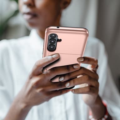SKALO Samsung S23 FE Armor Cover kortholder - Rosa guld