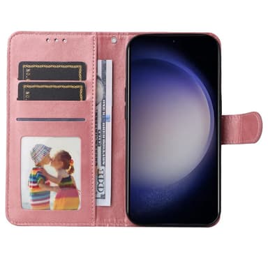 SKALO Samsung S24+ PU-læder Pungetui - Pink