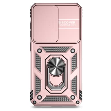 SKALO Samsung S24 Armor Hybrid Metal Ring Camera Slider - Rosa guld