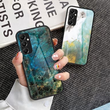 SKALO Samsung A05s 4G Marmor hærdet glas TPU Cover - #3