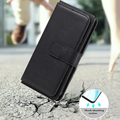 SKALO Samsung S23 FE 10-RUM Flip Cover - Sort