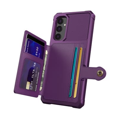 SKALO Samsung A05s 4G Stødsikker cover med pung - Lilla
