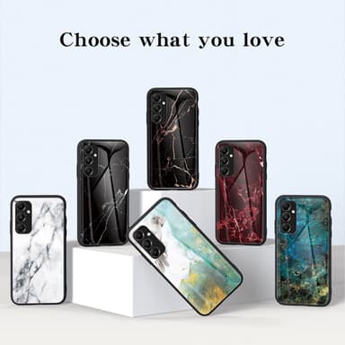 SKALO Samsung A05s 4G Marmor hærdet glas TPU Cover - #3