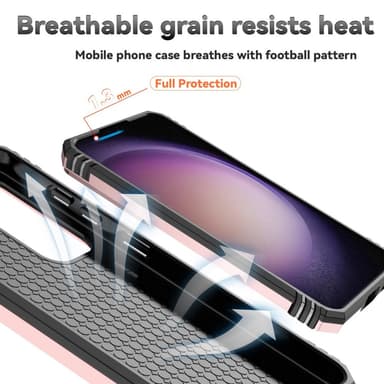 SKALO Samsung S24 Armor Hybrid Metal Ring Camera Slider - Rosa guld