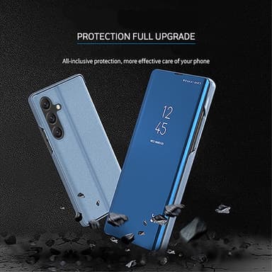 SKALO Samsung A05s 4G Clear View Mirror Etui - Sølv