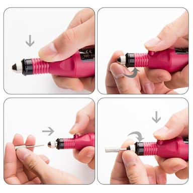 20000 omdr./min. Negleboremaskine USB-stik Elektriske neglefiler Manicure Gel Polish Remover Neglekunstværktøj