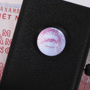 80 mm foldet forstørrelsesglas med UV LED-lys, 6X 25X forstørrelsesglas