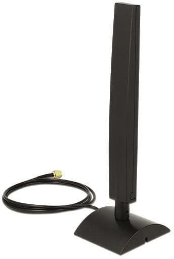 DeLOCK WLAN antenne RP-SMA han, 4-6 dBi, 2,4/5GHz, rundstrålende, mag