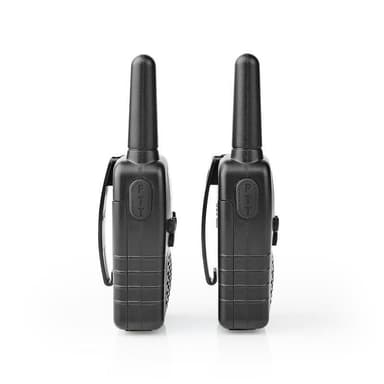 Nedis Walkie-talkie Set | 2 Håndsæt | Op til 10 km | Frekvens kanaler: 8 | PTT / VOX | Op til 3 Timer | Sort