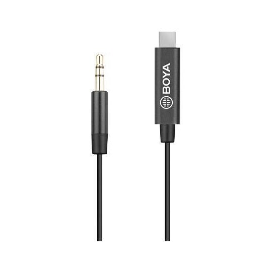 BOYA BY-K2 3.5mm TRS male to USB-C male Audio Adapter, 0.2m, blackBOYA