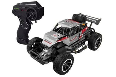 Radiostyrd bil Thunder 1:20 2.4 GHz med metalldetaljer och gummidäck, Svart/Silver