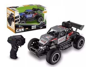 Radiostyrd bil Thunder 1:20 2.4 GHz med metalldetaljer och gummidäck, Svart/Silver