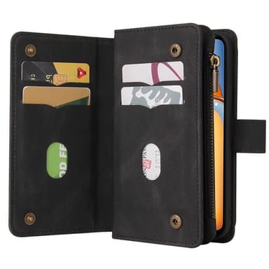 SKALO Xiaomi Redmi 13C 4G Big Wallet 17-RUM Pungetui - Sort