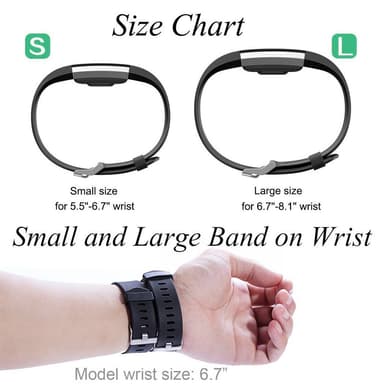 Armbånd til Fitbit Charge 2 -  Large Sort