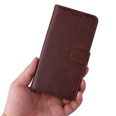 SKALO Xiaomi Redmi 13C 4G PU-læder Pungetui - Brun