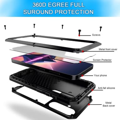 Samsung Galaxy S24+ (Plus) Case Panserbeskyttelse Case Shell + hærdet glas