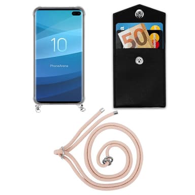 Samsung Galaxy S10 PLUS Etui Cover Kæde (Lyserød)
